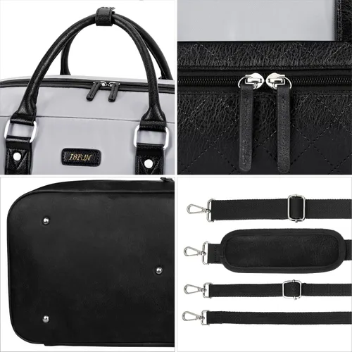 Miniatura 87 de IBFUN Bolsas de fin de semana para mujer, bolsa grande de lona para viaje, bolsa de viaje con compartimento para zapatos, 21 pulgadas, juego de 3