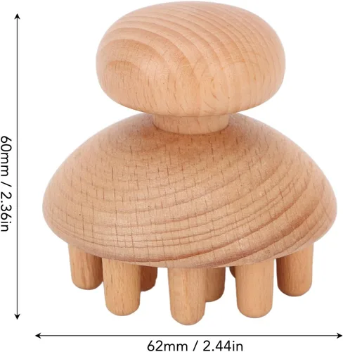 Miniatura 7 de HURRISE Masajeador de cabeza de madera, forma elimina molestias, reduce el estrés, herramienta de masaje de cabeza para dolor de cabeza