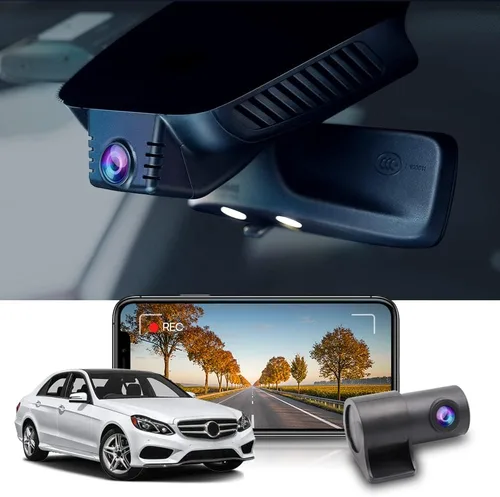 Miniatura 7 de Fitcamx Cámara de tablero 4K adecuada para Mercedes-Benz Clase E 2010-2016 E350 E400 híbrido E550 E63 AMG W212 (HD2-6020), estilo OEM, UHD 2160P