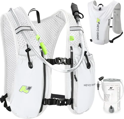 Miniatura 9 de N NEVO RHINO Chaleco para correr, chaleco de hidratación de 5 litros con vejiga de agua de 1.5 L, mochila de hidratación ligera para senderismo
