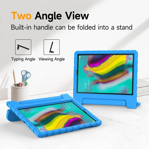 Miniatura 3 de Funda protectora ligera a prueba de golpes con mango convertible para niños y niñas, para Samsung Galaxy Tab S5e de 10.5 pulgadas lanzada en 2019