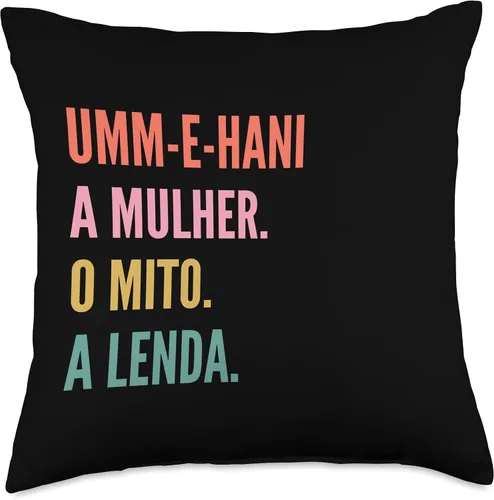 Miniatura 4 de Funny Portuguese First Name Design - Umm-E-Hani Throw Pillow