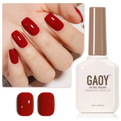Miniatura 40 de GAOY - Esmalte de uñas de gel marrón, 16ml de esmalte de gel para quitar por remojo, curado con luz UV para arte de uñas, manicura DIY en casa, 2088