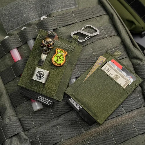 Miniatura 8 de TACTICAL GEEK EXT5 EDC - Bolsa de almacenamiento delgada, elegante y ligera, organizador de tarjetas con tela de nailon, bolsillo para tarjetas