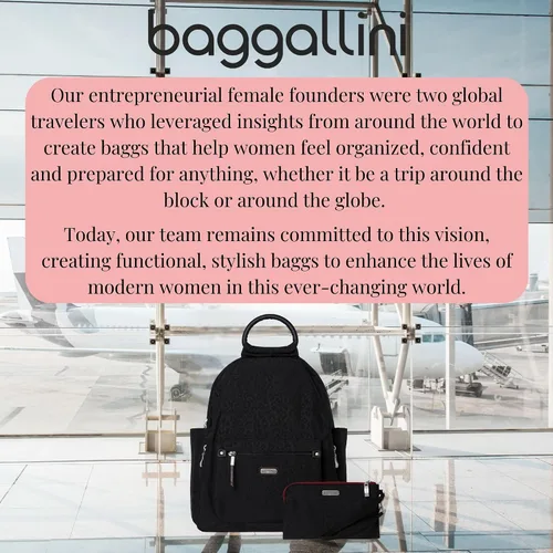 Miniatura 68 de Baggallini Mochila todo el día para mujer con pulsera de teléfono RFID, Negro, talla única