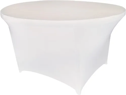 Miniatura 35 de Mantel de cóctel de elastano redondo de 24 pulgadas x 30 pulgadas de alto, color negro