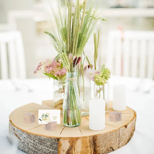 Miniatura 4 de 10 soportes de madera para tarjetas, soportes de madera para números de mesa, soportes para fotos, para boda, fiesta, decoración, exhibición de fotos