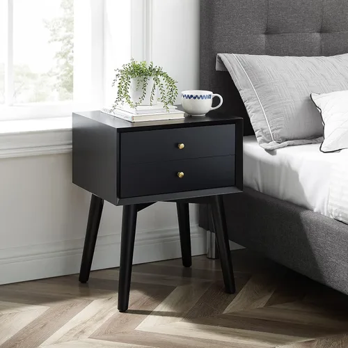 Miniatura 8 de Crosley Furniture Landon - Mesita de noche con cajón, color negro mate