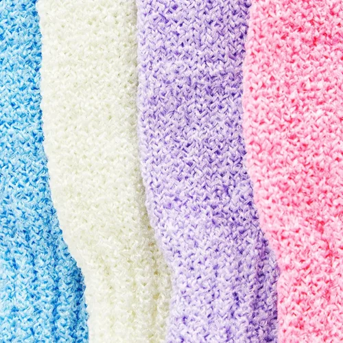 Miniatura 7 de 4 pares de guante exfoliante; exfoliante para cuerpo para Ducha y baño, guantes de esponja de lufa limpiadores en 4 colores variados para hombres