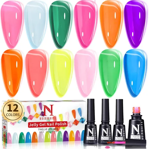 Miniatura 7 de Kit de esmalte de uñas de gel, 12 colores brillantes con purpurina 9D camaleón ojo de gato, juego de esmalte de uñas de gel con base de luz