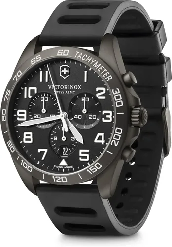Miniatura 2 de Victorinox Fieldforce Sport Chrono esfera negra correa de goma negra con SAK Negro
