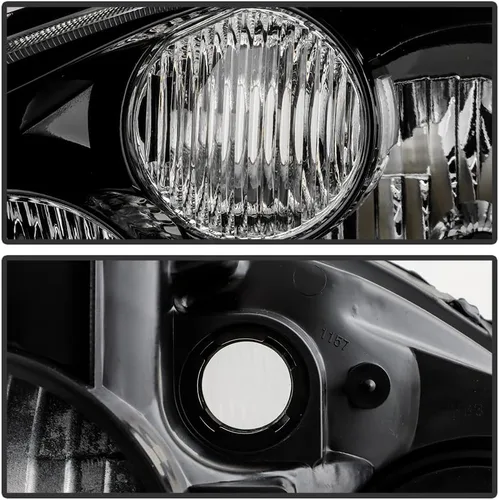 Miniatura 5 de ACANII - Faros delanteros de halogéno negro para Nissan Altima modelo de fábrica 2005-2006, lado del conductor y del pasajero