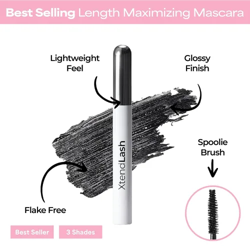 Miniatura 3 de MCoBeauty XtendLash - Máscara de pestañas de tubos, color negro, alargamiento tubular, volumen y rizo, pestañas de alta definición, resistente al