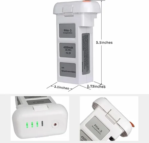 Miniatura 4 de NC OSTTFOIN 15.2 V 4500 mAh 68.4 W nueva batería de repuesto mejorada para DJI Phantom 3 SE profesional avanzado estándar