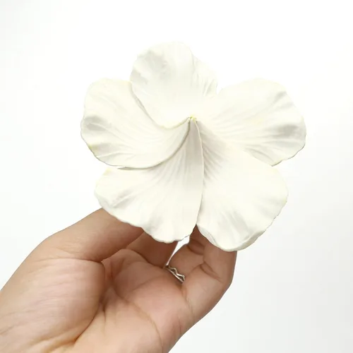 Miniatura 9 de Marsrut 10 flores de hibisco Hawaii fiesta de verano DIY decoraciones de flores artificiales Hula niñas favor de la decoración del cabello flor