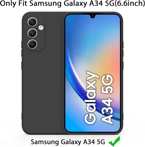 Miniatura 2 de AK Para Samsung Galaxy A34 5G, elegante funda protectora de cuerpo completo de silicona líquida delgada para Samsung Galaxy A34 5G funda de teléfono