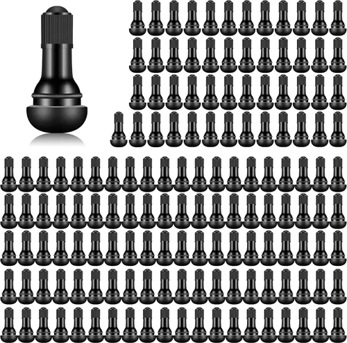 Miniatura 8 de 100 piezas TR412 TR413 TR414 tapas de válvula de neumático de goma negra, válvulas a presión, adecuadas para agujeros de llanta de 11.5 mm
