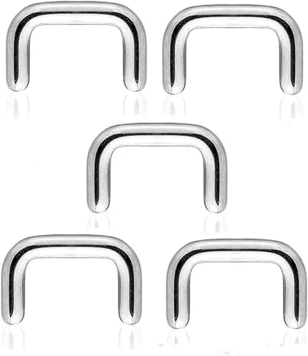 Pierced Owl - Juego de 5 piercings de acero inoxidable 16GA para tabique