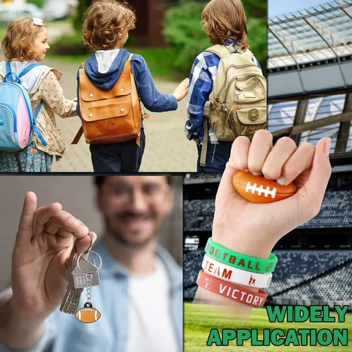 Miniatura 5 de Weysat Juego de 268 piezas de recuerdos de fiesta de fútbol para 24 personas, regalos de cumpleaños, tazas de golosinas con pajitas, llaveros