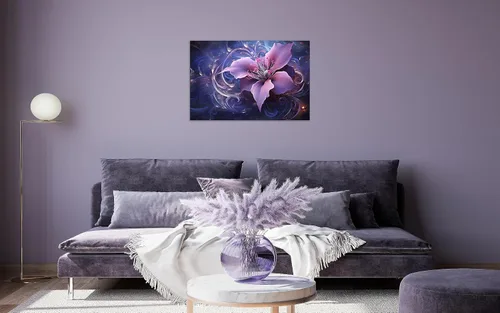 Miniatura 4 de TutuBeer 1 Panel Arte de Pared con Imagen Púrpura Arte de Pared en Lienzo Púrpura Abstracto Color Ciruela Impresión de Flores en Lienzo Pintura
