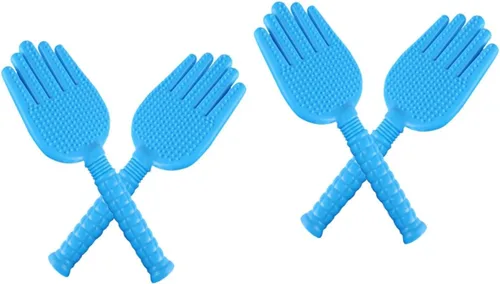 Miniatura 8 de Healifty Masajeador de palmaditas Meridian 2 piezas de raqueta de mano masajeador corporal Pat punto de gatillo herramienta de martillo parche