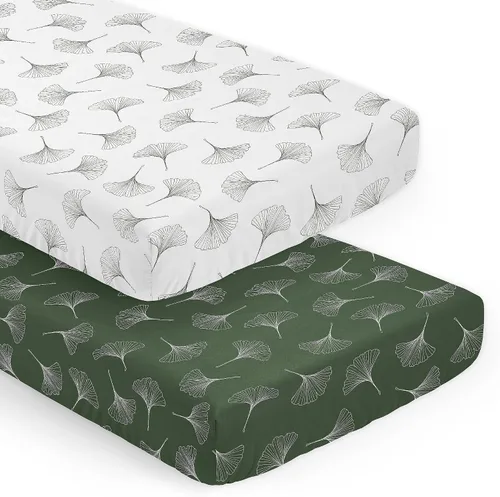 Miniatura 9 de Sweet Jojo Designs Sábanas bajeras para cuna (hojas florales rosas bohemias) para niñas, guardería infantil, habitación de niños pequeños - Colchón