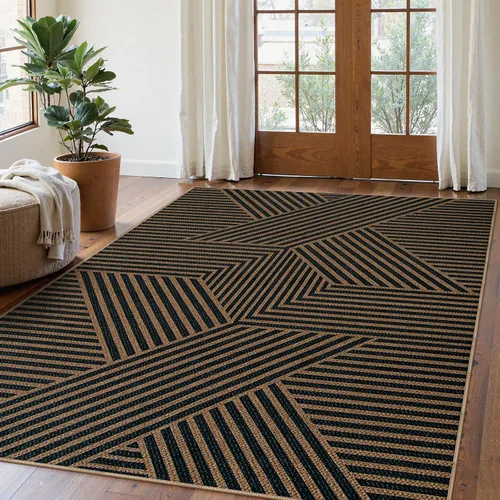 Miniatura 48 de Alfombra Moderna de Yute Fácil de Limpiar Arcoíris Lahome, 2x6 Alfombra de Pasillo Lavable para Cocina, Alfombras de Pasillo para Pasillos, Alfombra