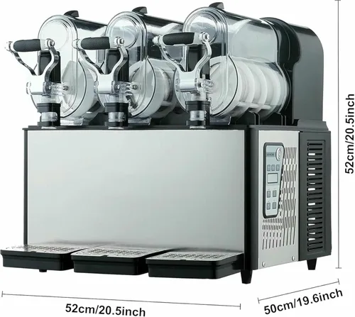Miniatura 5 de Máquina comercial de granizado de 3/6/9L, máquina para hacer granizados de -2 ~ -44.6 °F, máquina de granizado de hielo con pantalla LED