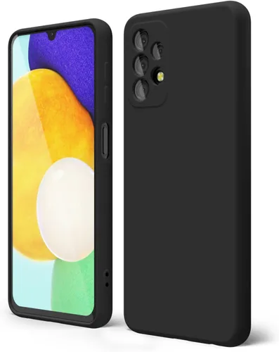 Miniatura 219 de oakxco Funda para teléfono Samsung Galaxy A12 con agarre de silicona líquida, linda delgada fina suave cubierta de gel de goma TPU lisa para mujeres