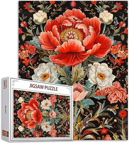 Miniatura 8 de Christal - Rompecabezas de 1000 piezas con diseño de iris blanco para adultos, con fondo celta, rompecabezas de 27 x 20 pulgadas, coloridos
