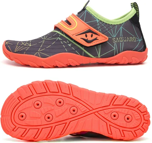 SAGUARO Kids Boys Girls Water Shoes Non-Slip Quick-Dry Barefoot Aqua Shoe Outdoor Sport Beach Swimming Surfing Diving