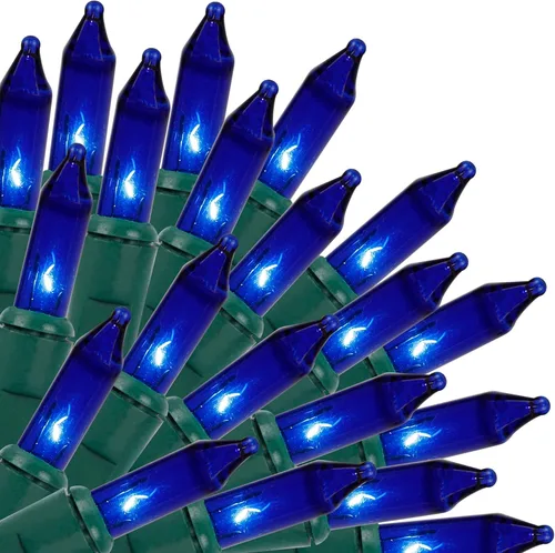 Miniatura 10 de Luces de Navidad, luces transparentes para exteriores, cable blanco, 150 luces de 120 V con certificación UL, incandescente, mini cadena de luces