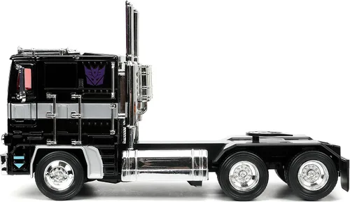 Miniatura 4 de Jada Toys Transformers G1 1:24 Nemesis Prime - Coche fundido a presión, juguetes para niños y adultos, color negro