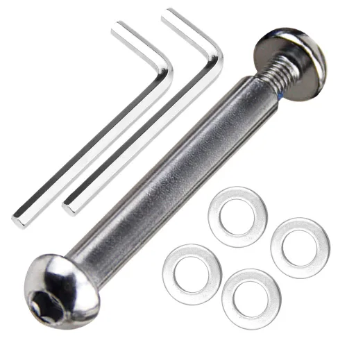 Miniatura 25 de M8 - Juego de tornillos Allen para eje de acero al carbono de grado 0.346 x 1.102 in x 3.386 in para delantero trasero 2 3 4 ruedas Stunt Scooter 35