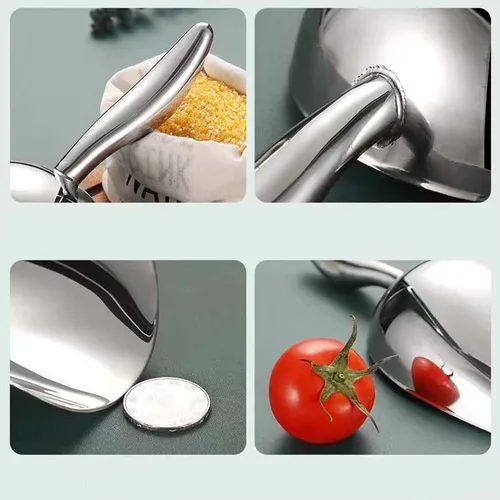 Miniatura 6 de Cuchara de hielo de acero inoxidable, mini cuchara para congelador, resistente, apta para lavavajillas, 5 onzas
