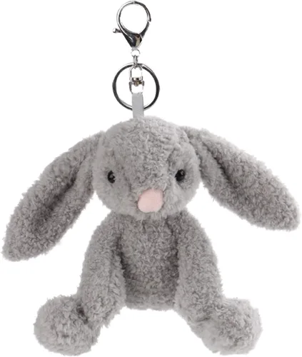 Apricot Lamb Cute Toys - Llavero suave de peluche de conejo gris para bolsa de niños, bolso, mochila y bolso (6 pulgadas)