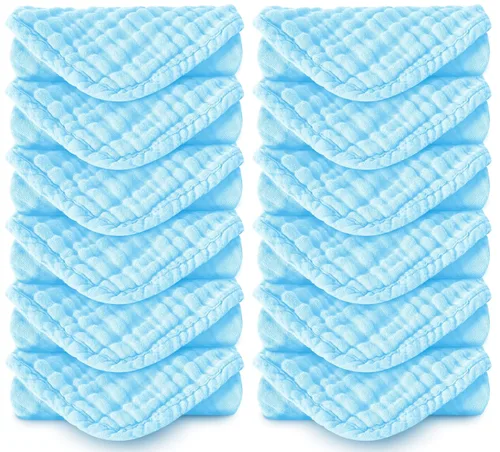 Miniatura 25 de Paquete de 8 pañitos grandes para bebés, de 20 por 10 pulgadas, son ultra absorbentes, se pueden lavar a mano, ideales para recién nacidos, toalla