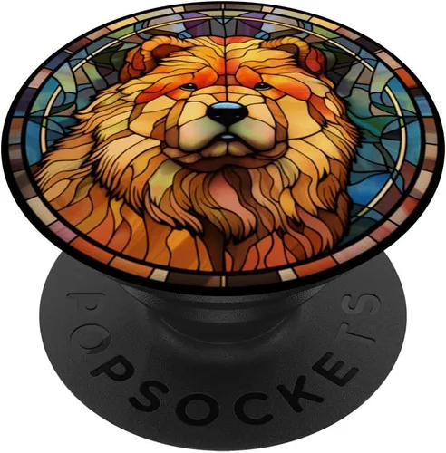 Miniatura 6 de Chow Chow Dog Stained Glass Leadlight Artistic Design PopSockets MagSafe PopGrip for iPhone