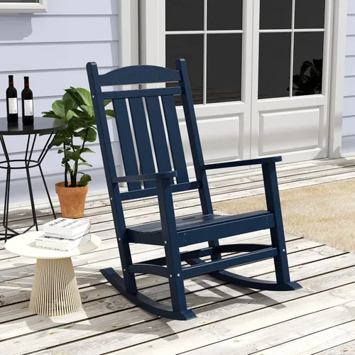 Miniatura 2 de WestinTrends Malibu - Mecedora para exteriores/patio, color azul marino