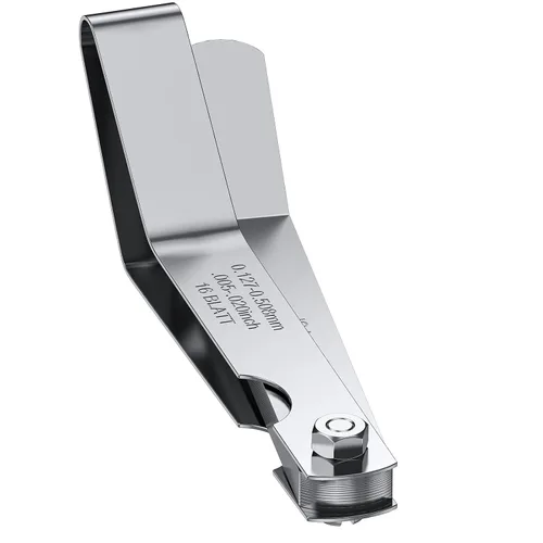 Miniatura 7 de CAMWAY Medidor de calibre angular de acero – 16 cuchillas 45º de compensación de grosor de 0.005-0.020 in (0.005-0.020 pulgadas) Medidores
