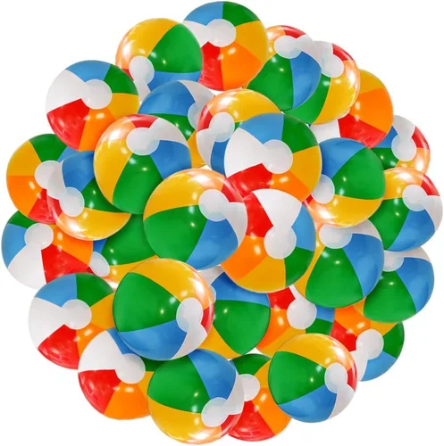 Pelota de playa para niños, bolas de playa de 12 pulgadas, paquete de 30 pelotas inflables para piscina, playa, a granel, temática tropical