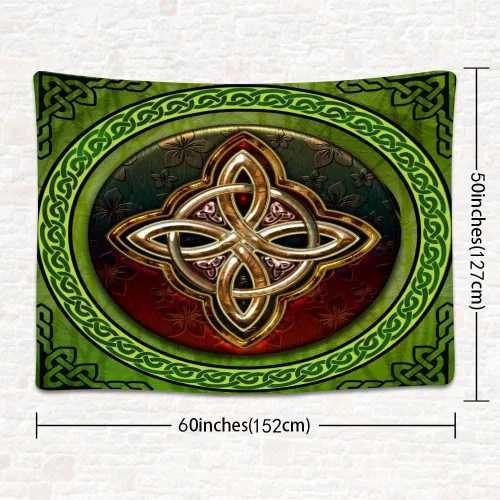 SHRAPHY Tapiz celta nórdico vikingos irlandeses redondo con nudo de amor de buena suerte para sala de estar y dormitorio, 60 x 50 pulgadas GTXPUH1636