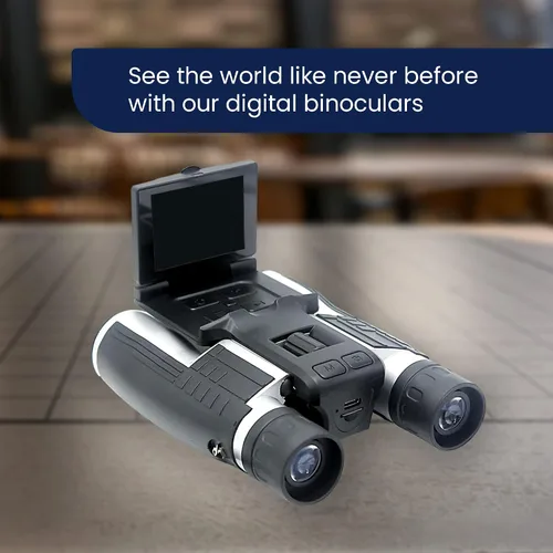 Miniatura 2 de thunderb Binoculares digitales con cámara y grabación de video de 12 x 32 pulgadas, videocámara para cámaras de observación de aves, binoculares