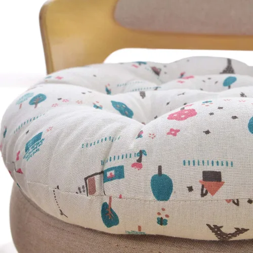 Miniatura 5 de vctops Cojín redondo suave bohemio para silla de jardín, patio, hogar, cocina, oficina, asiento, cojín de 16 pulgadas de diámetro Towel