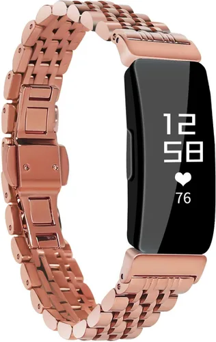 Miniatura 7 de Metal Bracelet Compatible with Fitbit Inspire/Inspire HR/Inspire 2 Bands, Stainless Steel Replacement Strap Wristband Accessories for Inspire