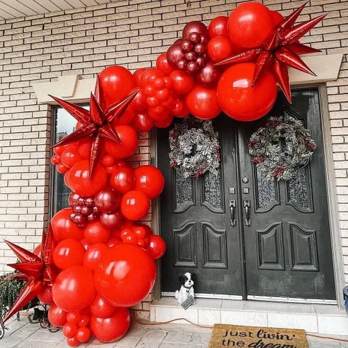 Miniatura 3 de 50 globos de papel de aluminio rojo con forma de cono de estrella – globos de Mylar de explosión de 26 pulgadas, 12 puntos 3D Starburst para 26