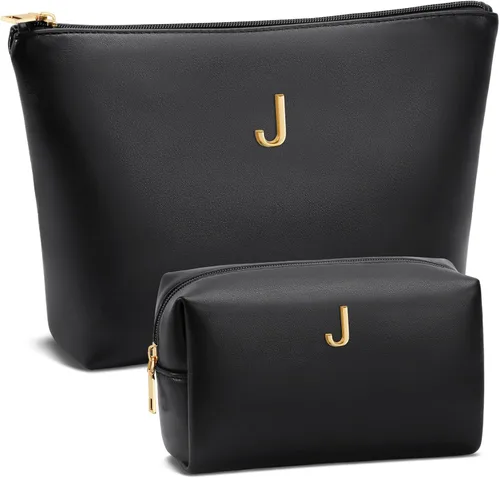 Miniatura 47 de Regalos para mujeres Juego de bolsa de maquillaje inicial para niñas, regalos personalizados para dama de honor, amiga, graduación, profesora