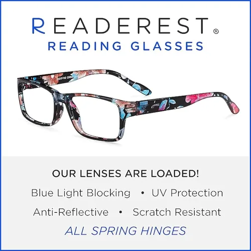 Miniatura 4 de Readerest - lentes de lectura con bloqueo de luz azul (floral, aumento de 0.00)