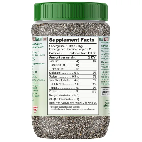 Miniatura 2 de Sanar Naturals Semillas de chía - Suplemento de omega-3, proteína, fibra - Apoyo GLP-1 - Apto para dieta keto y paleo - Vegano, sin transgénicos