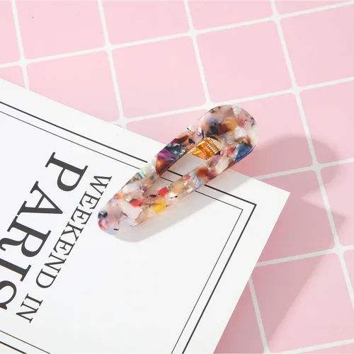 Miniatura 6 de 12 pinzas para el cabello de resina acrílica, pinzas geométricas de cocodrilo, pasadores acrílicos coloridos para mujeres, adolescentes y niñas